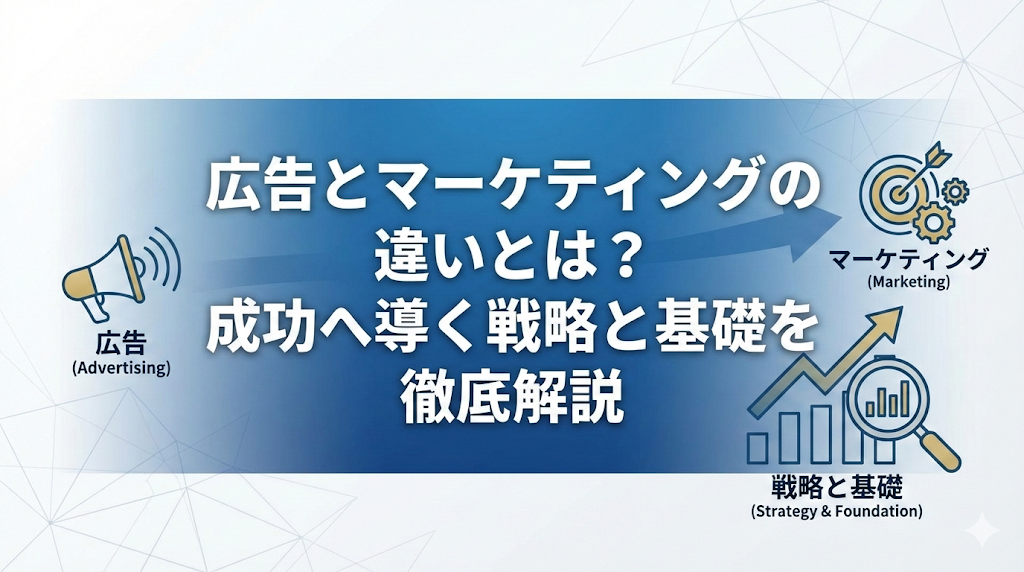 広告とマーケティングの違いとは？成功へ導く戦略と基礎を徹底解説