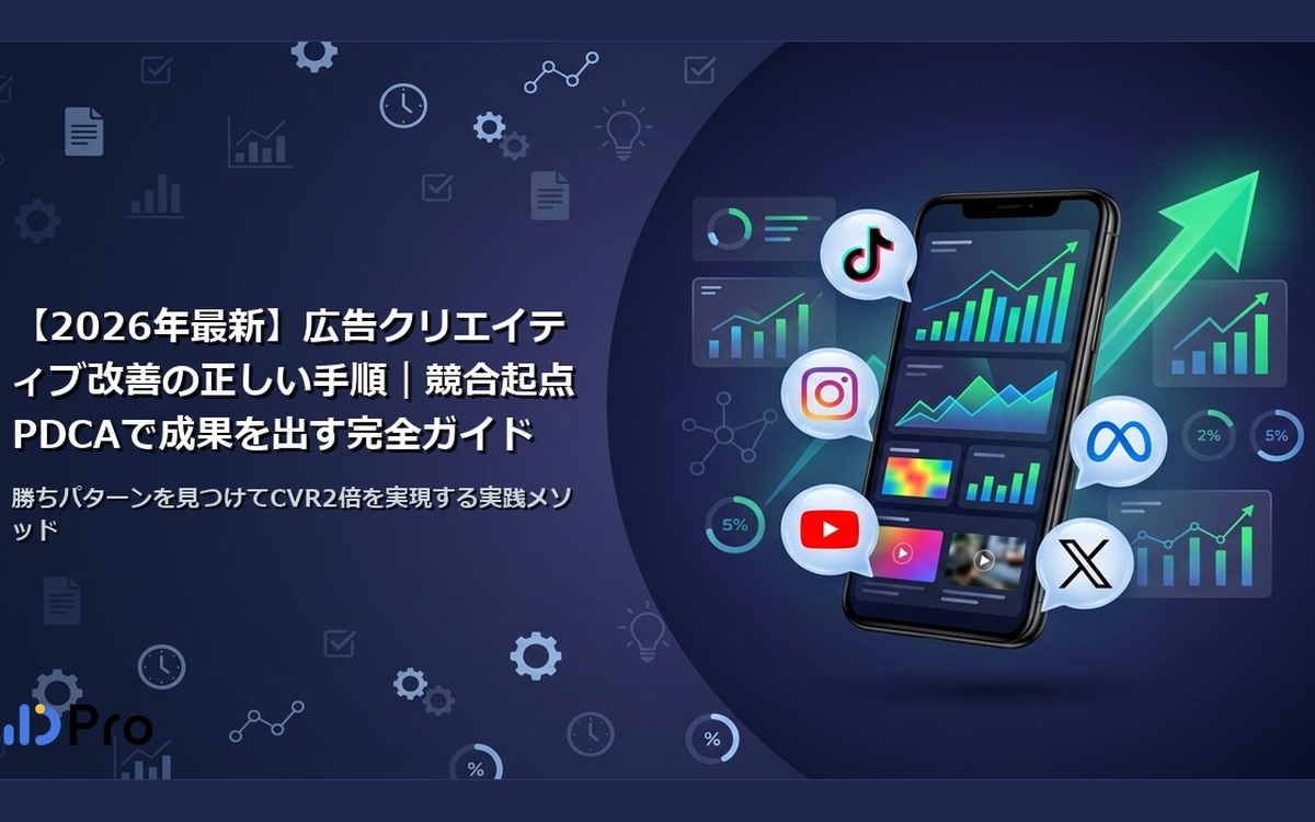 【2026年最新】広告クリエイティブ改善の正しい手順｜競合起点PDCAで成果を出す完全ガイド