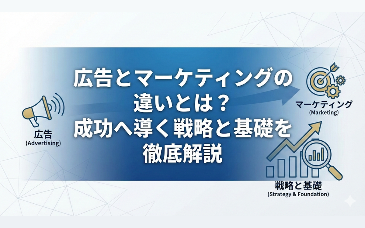 広告とマーケティングの違いとは？成功へ導く戦略と基礎を徹底解説