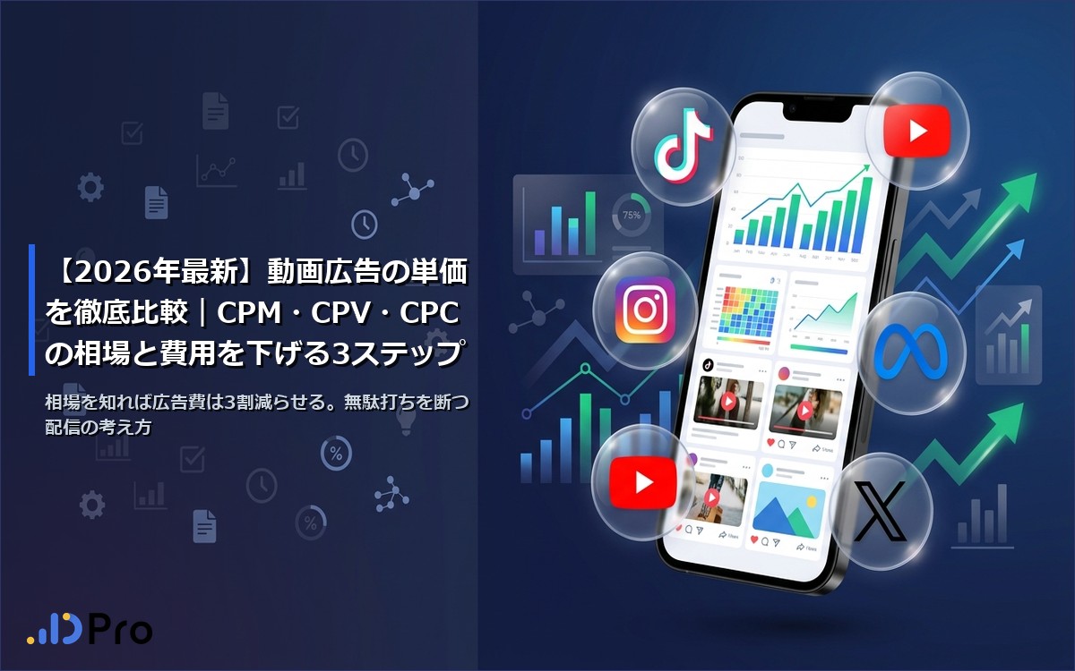 【2026年最新】動画広告の単価を徹底比較｜CPM・CPV・CPCの相場と費用を下げる3ステップ